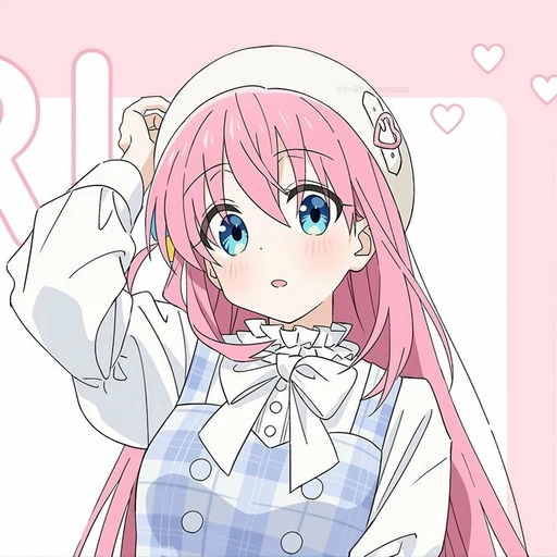 pink anime pfp aesthetic anime girl