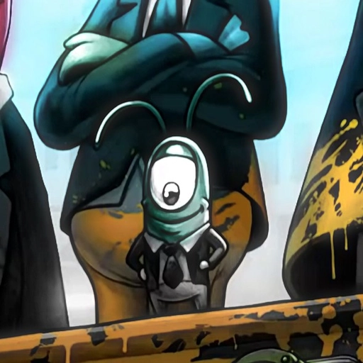 plankton pfp black and white