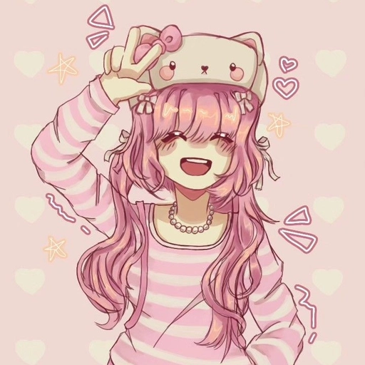 cute preppy pfp cartoon icon 