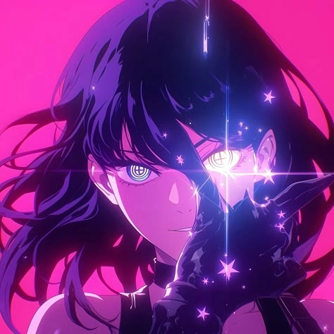 cute purple anime pfp chibi