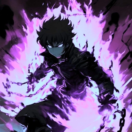 aesthetic purple anime pfp cute