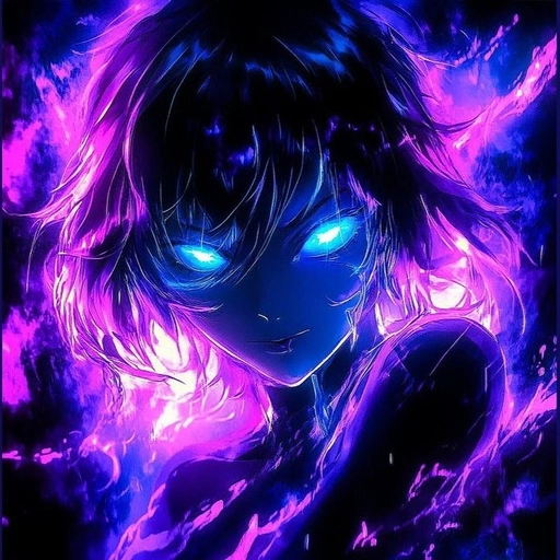 light purple anime pfp bright