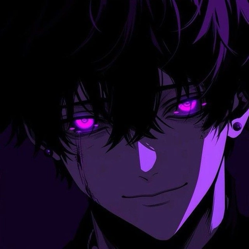 purple hair anime pfp boy