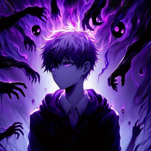 purple anime pfps stylish