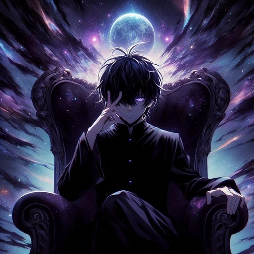 aesthetic purple anime pfp vibrant