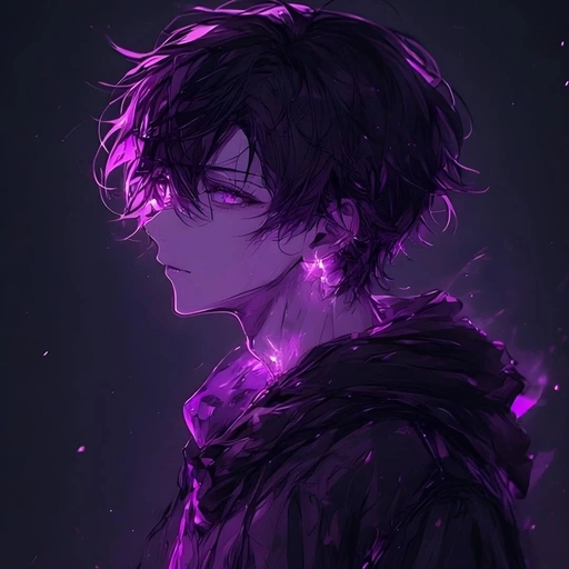 light purple anime pfp dreamy