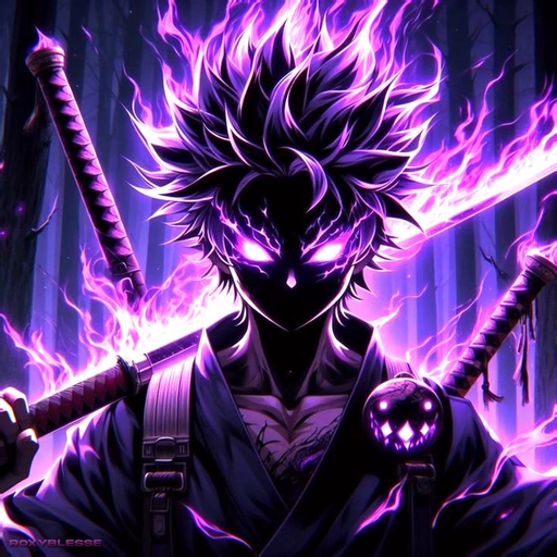 purple anime pfp magical girl