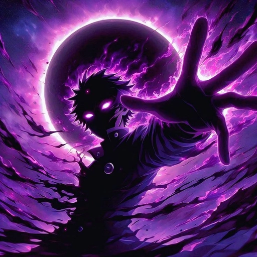 aesthetic purple anime pfp art