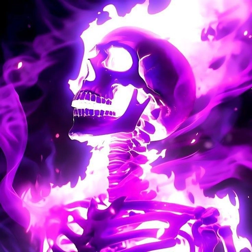 purple led pfp glowing