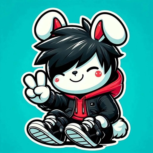 rabbit hoodie pfp cartoon digital chibi