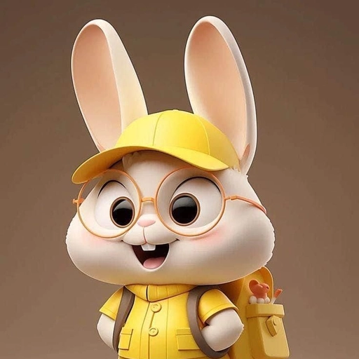 rabbit in hoodie cute cartoon pfp