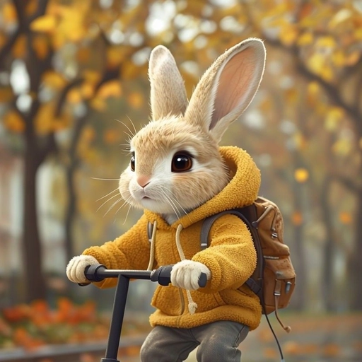 playful rabbit hoodie character pfp
