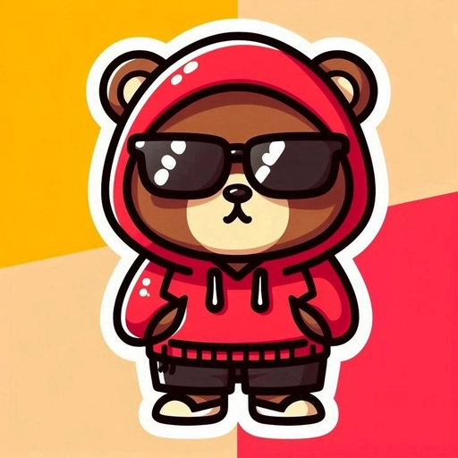 rabbit hoodie cartoon chibi icon