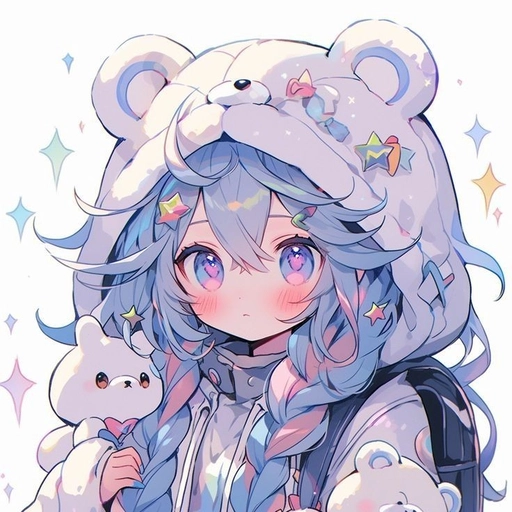 rabbit hoodie pfp cartoon kawaii