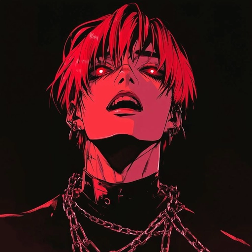 aesthetic red pfp graphic