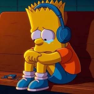 sad bart simpson pfp illustration