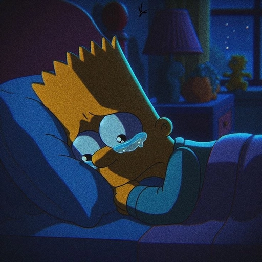 sad bart pfp transparent