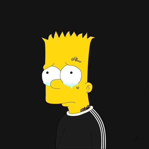 sorrowful bart simpson pfp