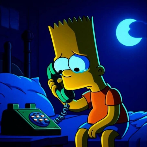 bart simpson pfp blue mood