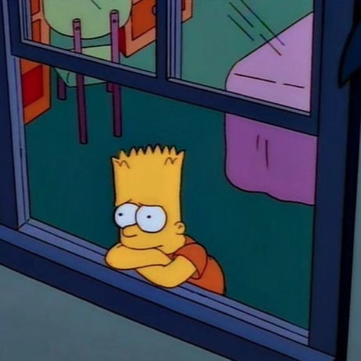 bart simpson sad pfp 2k