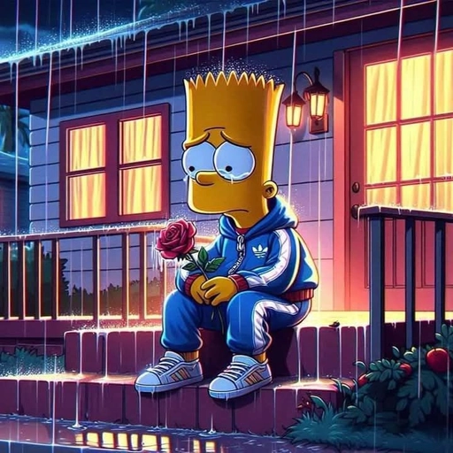 bart simpson pfp sad hd