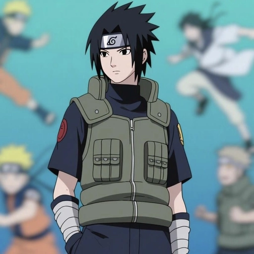 sasuke uchiha pfp manga art style