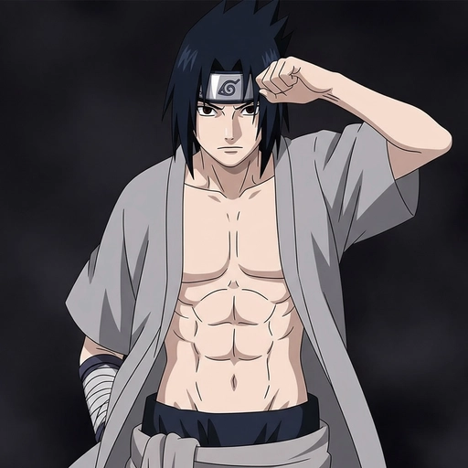 black and white sasuke pfp sketch