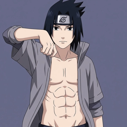 sasuke pfp digital illustration