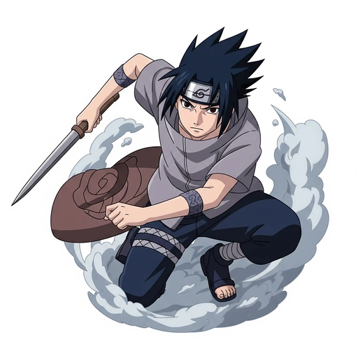 cool sasuke pfp black and white