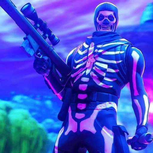 purple skull trooper pfp night