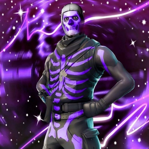 purple skull trooper pfp epic glow