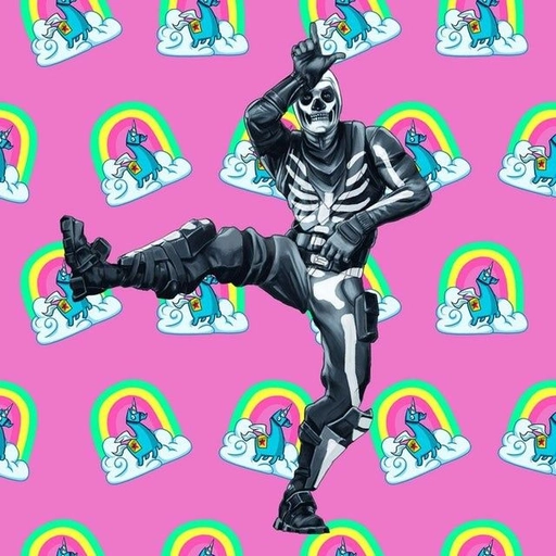 purple skull trooper pfp neon armor