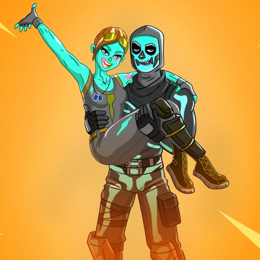 fortnite skull trooper pfp neon