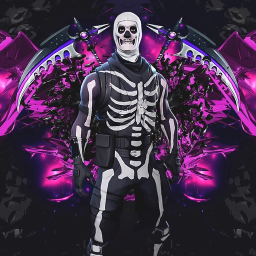 purple skull trooper pfp dark