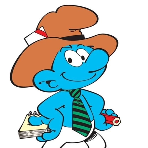 blue smurf cat pfp cartoon