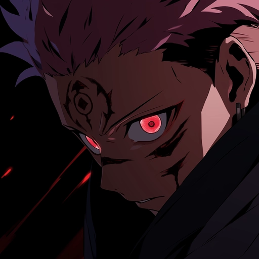 dark aesthetic sukuna profile photo 