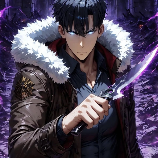 purple sung jin woo pfp aesthetic