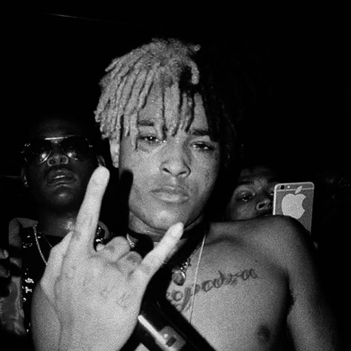 xxxtentacion pfp black and white edit