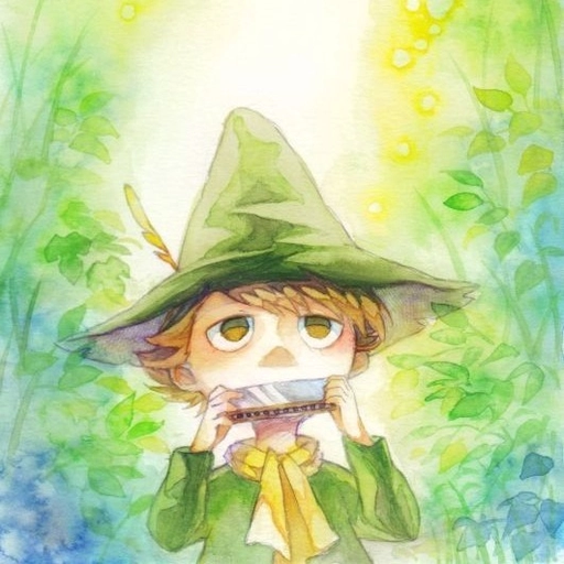 moomin snufkin pfp river background