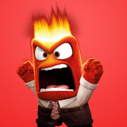 inside out anger cartoon pfp