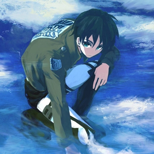 eren yeager titan pfp black background 