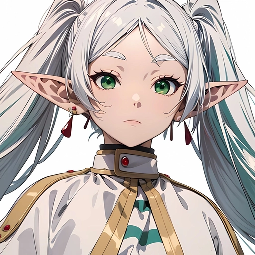 anime discord frieren pfp white