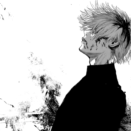 kaneki white hair aesthetic pfp