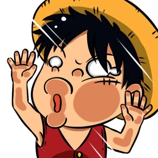 funny luffy pfp meme style