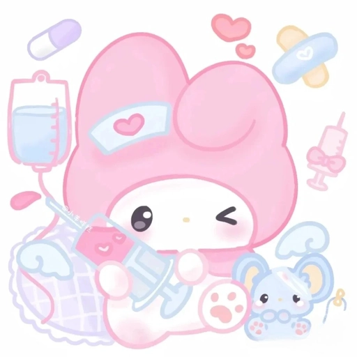 aesthetic my melody pfp cute illustration