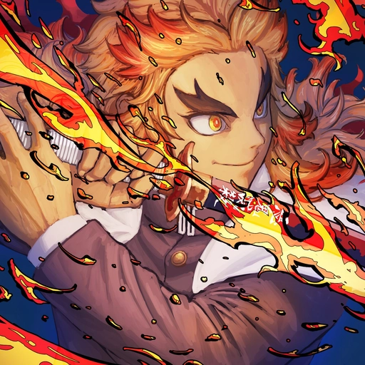 rengoku pfp burning sword