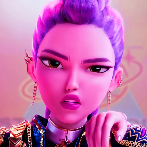 rumi kpop demon hunters pfp pink