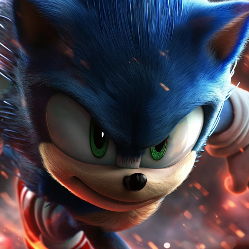 sonic pfp stylized cartoon