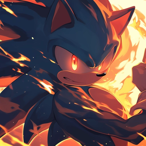 sonic pfp edgy design 