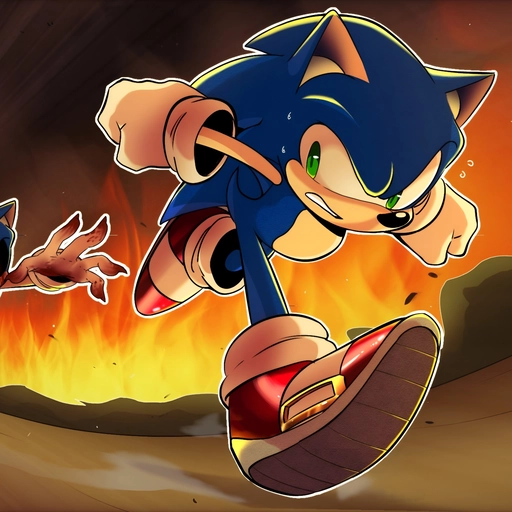 sonic pfp high contrast 